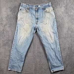 Vtg Levis 545 Gold Tab Loose Fit Jeans Mens 40x30 Light Wash Distressed Denim